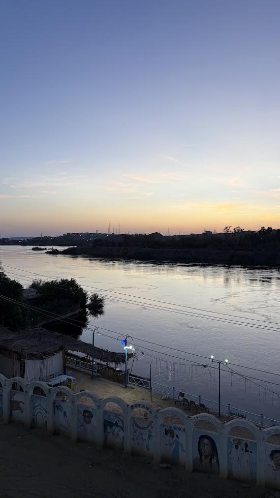 アスワンで見た朝のナイル川ビュー