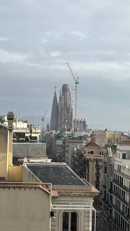 Sagrada Familia seen from Casa Mira